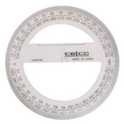 PROTRACTOR CELCO 10CM 360 DEG FULL CIRCLE CLEAR PROTRACTOR CELCO 10CM 360 DEG FULL CIRCLE CLEAR