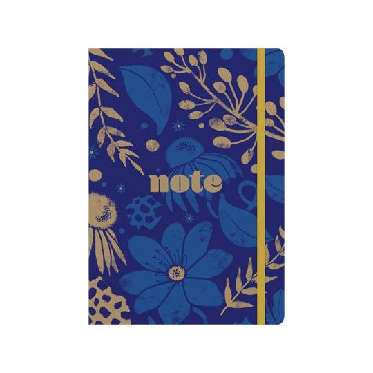 NOTEBOOK ABSTRACT BOTANICAL A5 E-AB15R.59 RECYCLED NAVY