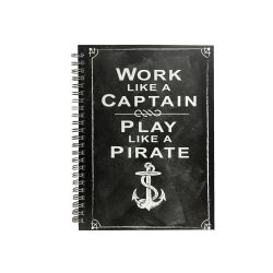 NOTEBOOK PROFILE A5 HARDCOVER SPIRAL WORK LIKE A CAPTAIN 160PG NOTEBOOK PROFILE A5 HARDCOVER SPIRAL WORK LIKE A CAPTAIN 160PG