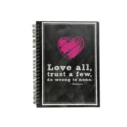 NOTEBOOK PROFILE A5 HARDCOVER SPIRAL LOVE ALL 160PG NOTEBOOK PROFILE A5 HARDCOVER SPIRAL LOVE ALL 160PG