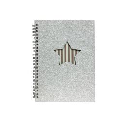 NOTEBOOK PROFILE A5 HARDCOVER SPIRAL GLITTER HEART 160PG NOTEBOOK PROFILE A5 HARDCOVER SPIRAL GLITTER HEART 160PG