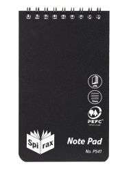 NOTEBOOK SPIRAX P541 PP T/O 96PG BLACK