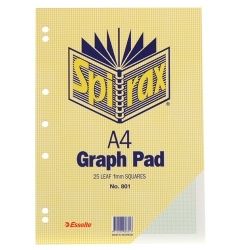 GRAPH PAD SPIRAX 801 A4 1MM 25LF
