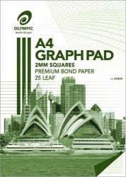 GRAPH PAD OLYMPIC A4 2MM TOP PADDED 7 HOLES 25LF GRAPH PAD OLYMPIC A4 2MM TOP PADDED 7 HOLES 25LF