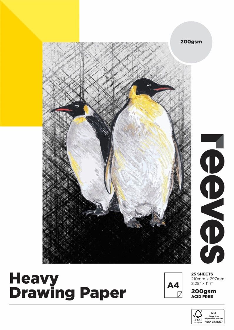 DRAW PAD REEVES A4 200GSM HEAVY 200GSM FSC MIX CREDIT 25 SHEETS DRAW PAD REEVES A4 200GSM HEAVY 200GSM FSC MIX CREDIT 25 SHEETS