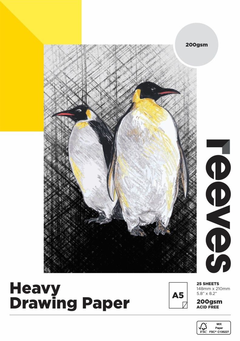 DRAW PAD REEVES A5 200GSM HEAVY 200GSM FSC MIX CREDIT 25 SHEETS DRAW PAD REEVES A5 200GSM HEAVY 200GSM FSC MIX CREDIT 25 SHEETS