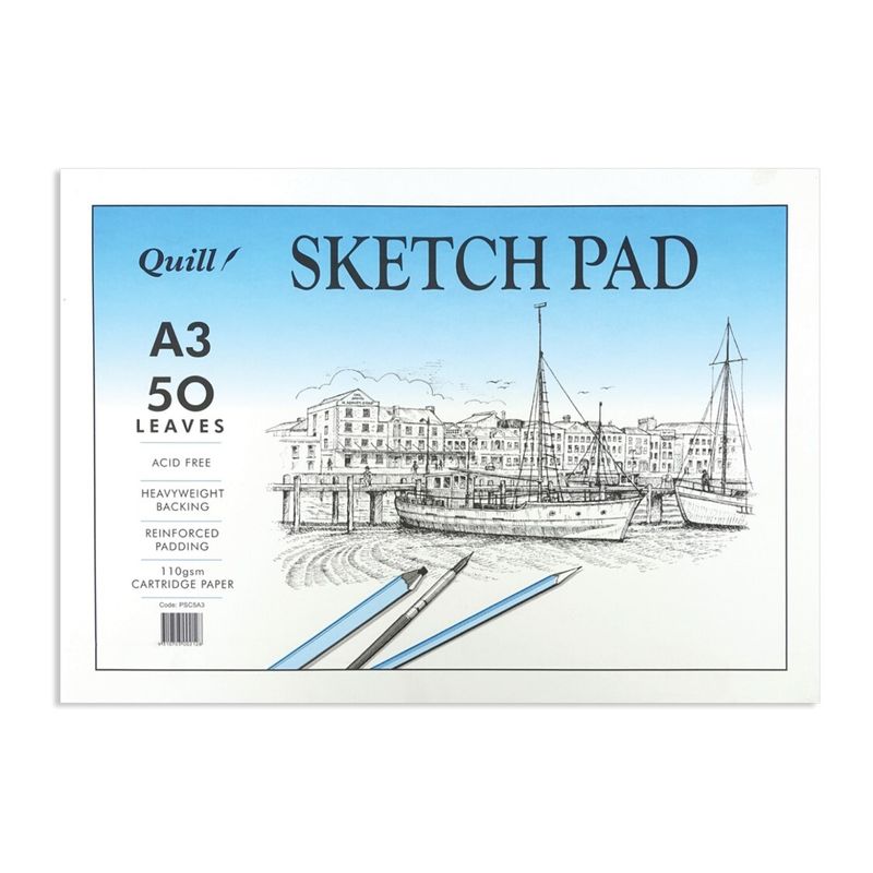SKETCH PAD QUILL A3 110GSM CARTRIDGE ACID FREE 50LF