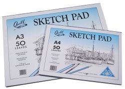 SKETCH PAD QUILL A4 100GSM CARTRIDGE ACID FREE 50LF