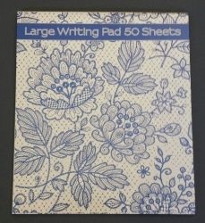 WRITING PAD OZCORP BLUE LACE 210X245MM 50 SHEETS WRITING PAD OZCORP BLUE LACE 210X245MM 50 SHEETS