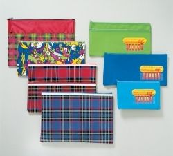 SP- PENCIL CASE MARBIG GIANT 36X25.5CM 1ZIP TARTAN