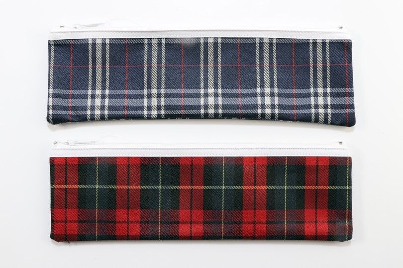 PENCIL CASE GNS 33X10CM TARTAN ASSORTED