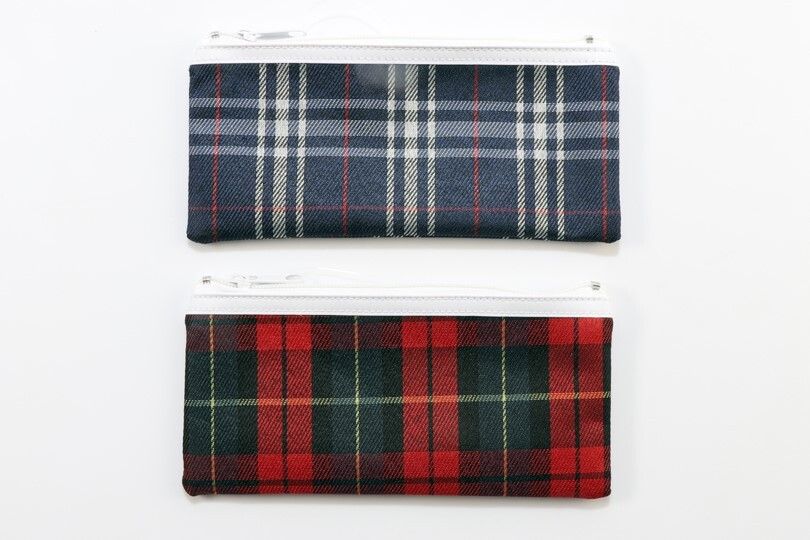 PENCIL CASE GNS 20X9CM TARTAN ASSORTED