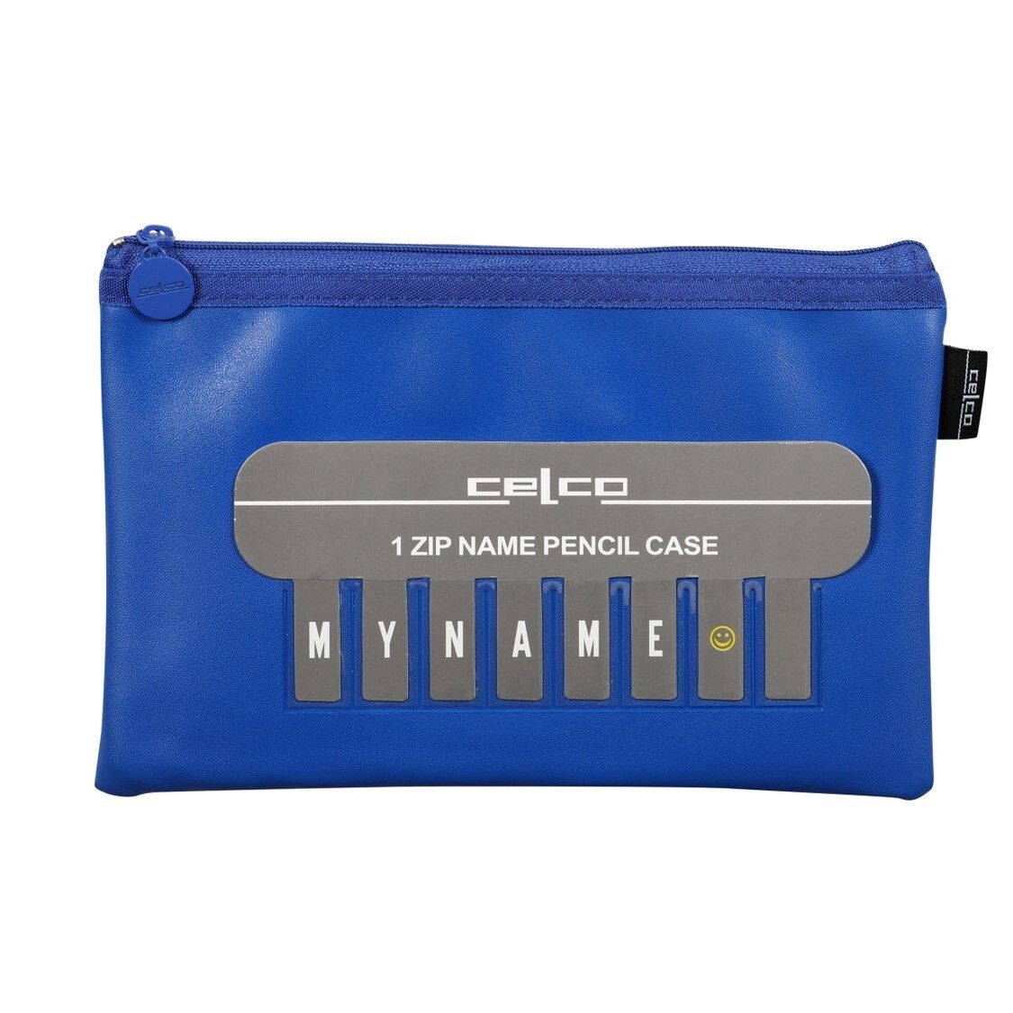 PENCIL CASE CELCO 250X130MM NAME SMALL 1 ZIP BLUE