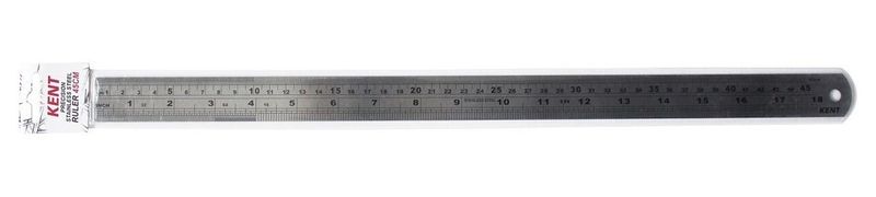 STEEL RULER KENT 45CM IMPERIAL & METRIC