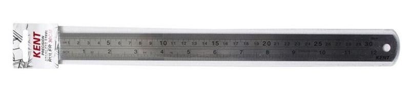 STEEL RULER KENT 30CM IMPERIAL & METRIC