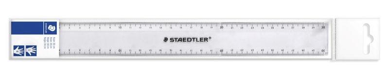 RULER STAEDTLER 30CM CLEAR PLASTIC