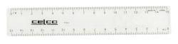RULER CELCO 15CM CLEAR PLASTIC TC101