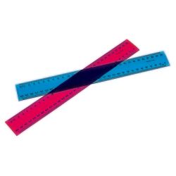 RULER MARBIG 30CM FLUORESCENT PLASTIC