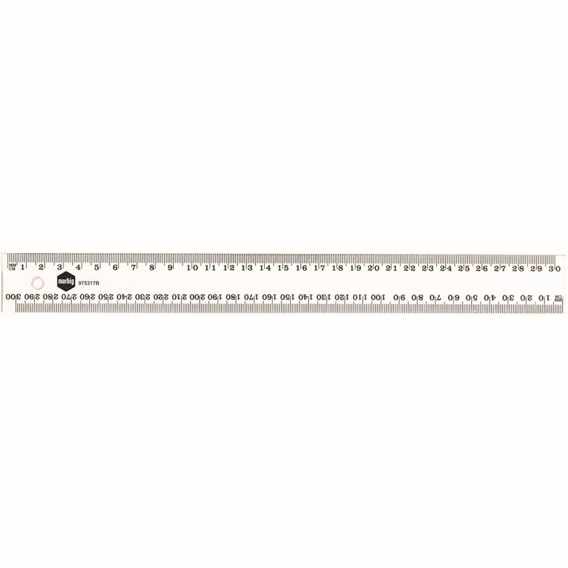 SP- RULER MARBIG 30CM PLASTIC