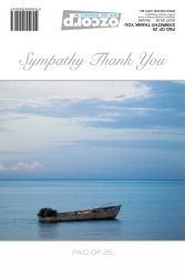 PAD SYMPATHY THANK YOU OZCORP 145X195 ROWBOAT 25SHT PAD SYMPATHY THANK YOU OZCORP 145X195 ROWBOAT 25SHT