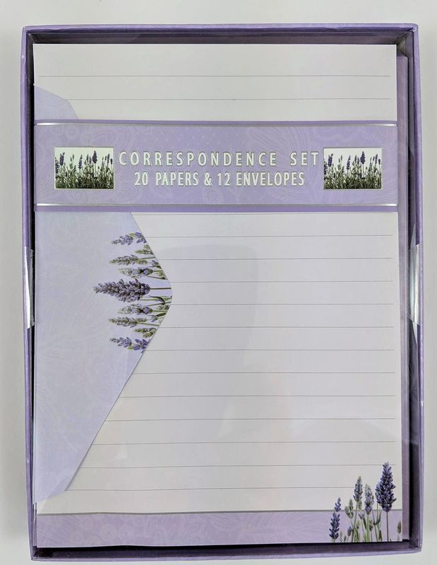 CORRESPONDENCE SET OZCORP LAVENDER 20SHT 12ENV