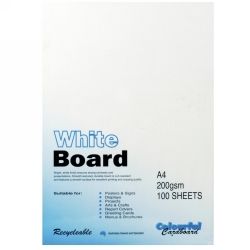 SP- PASTEBOARD COLOURFUL DAYS A4 200GSM WHITE PK100