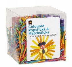 SP- POPSTICKS & MATCHSTICKS EC COLOURED PK1800