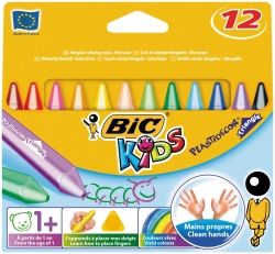 CRAYONS BIC KIDS PLASTIDECOR TRIANGULAR PK12