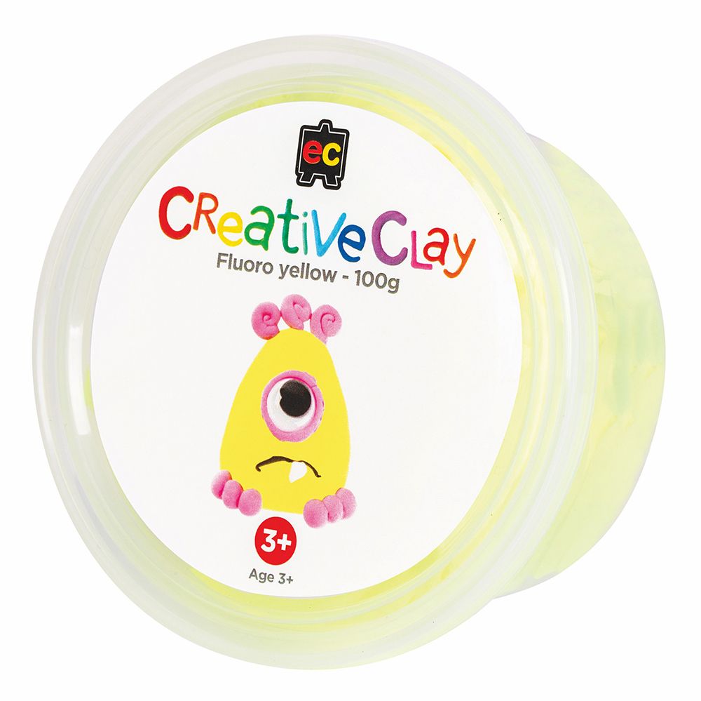 SP- CLAY CREATIVE EC 100GM FLURO YELLOW