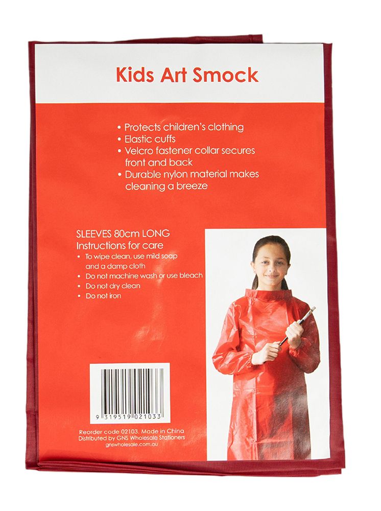 ART SMOCK GNS BASIC KIDS 80CM LONG SLEEVE