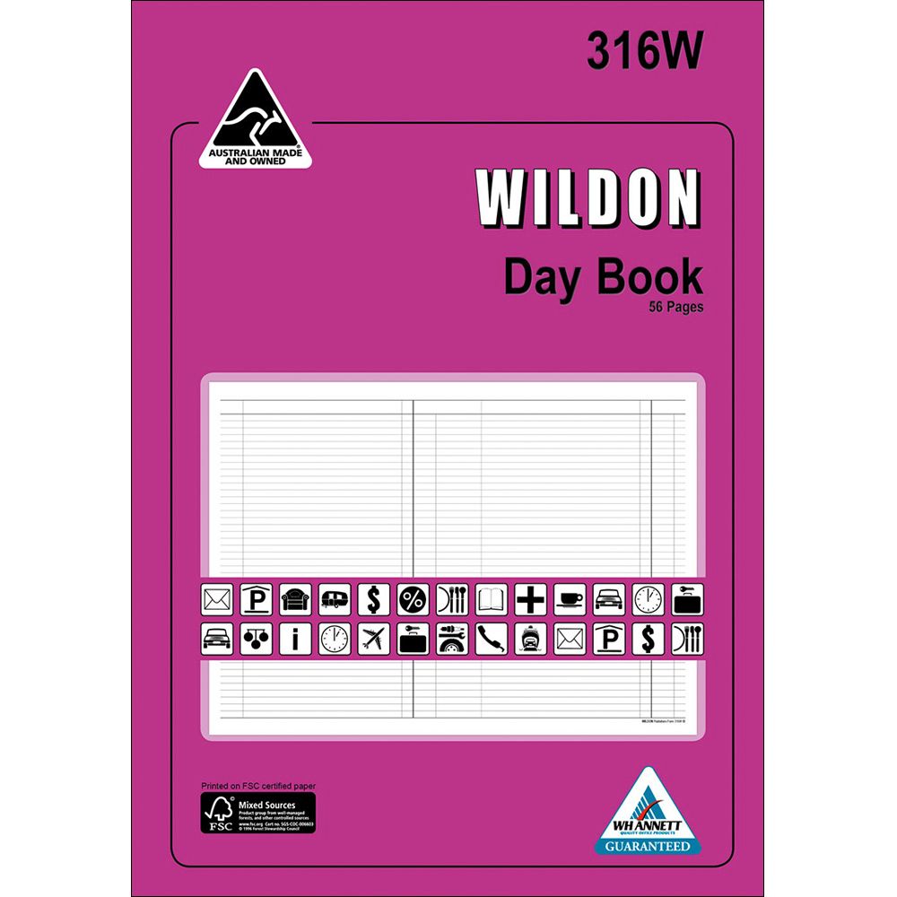SP- BOOK ACCOUNT WILDON 316W 56PGE DAY
