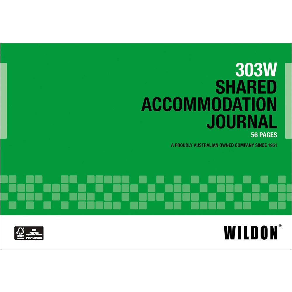 SP-  ACCOMMODATION BOOK WILDON A4 LANDSCAPE 56 PAGES