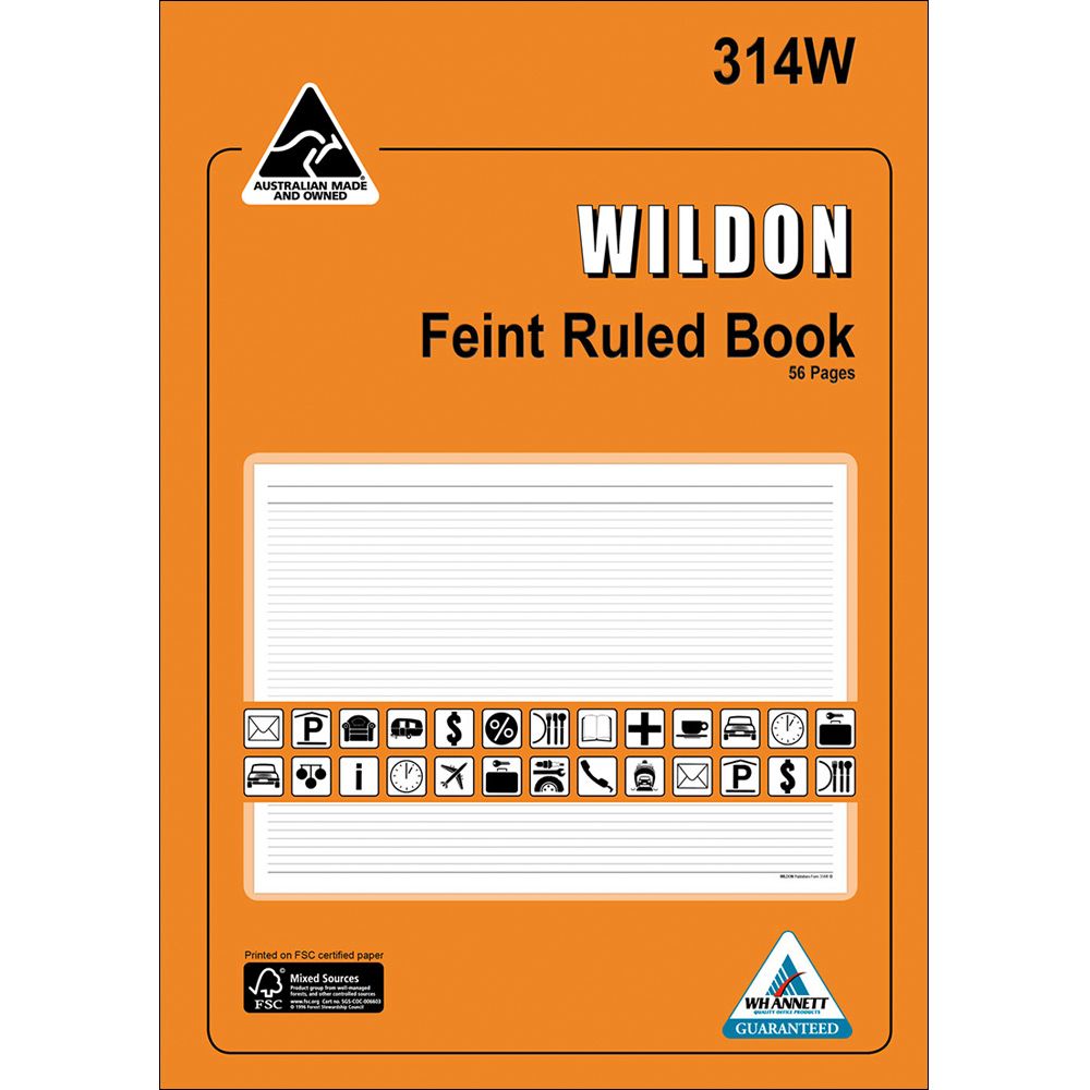 SP-  ACCOUNT BOOK WILDON A4 FEINT RULED