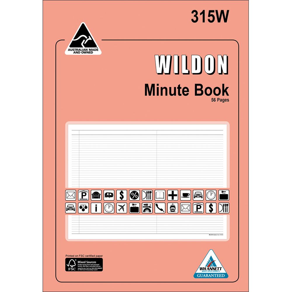 SP-  ACCOUNT BOOK WILDON A4 MINUTE BOOK
