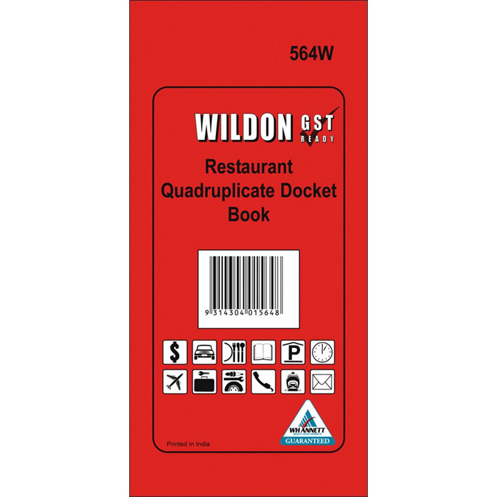SP- DOCKET BOOK WILDON 210X102MM RESTAURANT QUADRUPLICATE SP- DOCKET BOOK WILDON 210X102MM RESTAURANT QUADRUPLICATE