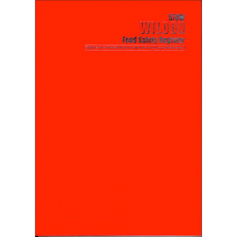 SP- FOOD SAFETY REGISTER WILDON A4 HARD CASE 287PG