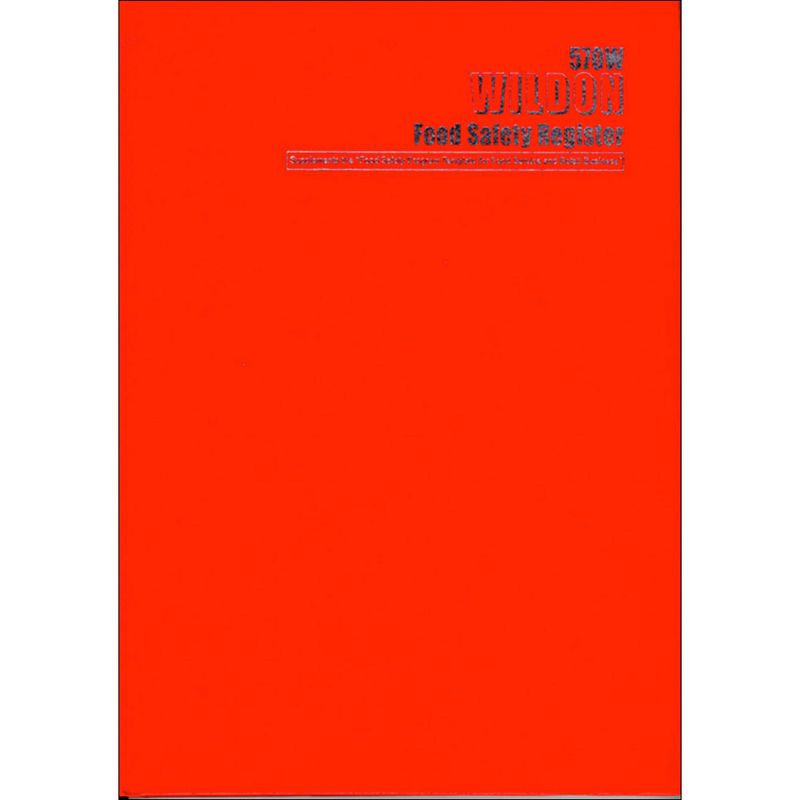 SP- FOOD SAFETY REGISTER WILDON A4 HARD CASE 287PG