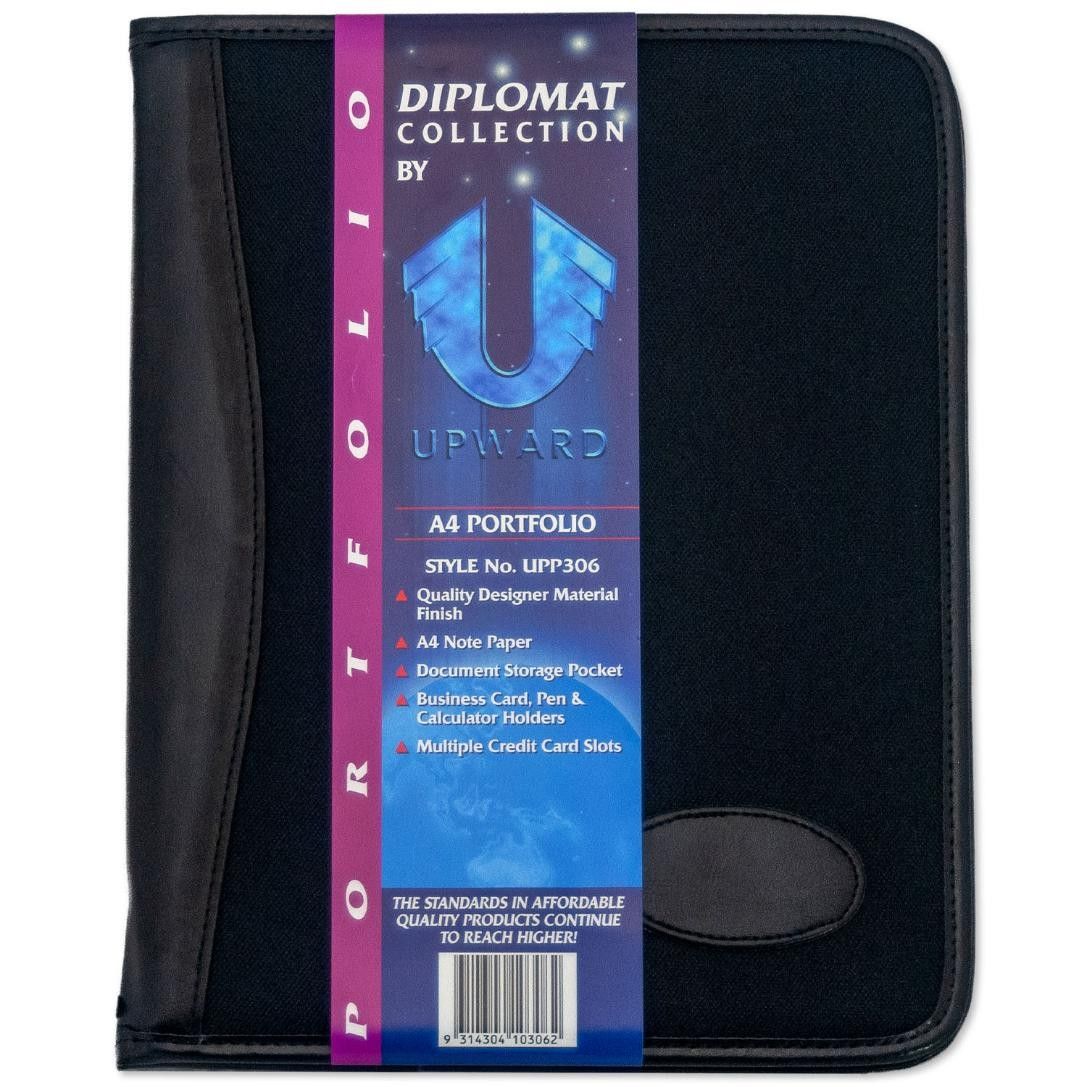 SP-  COMPENDIUM UPWARD A4 DIPLOMAT EXECUTIVE PORTFOLIO BLACK