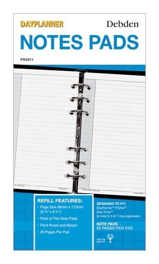 SP- DAYPLANNER REFILL DEBDEN NOTE PADS PR2011
