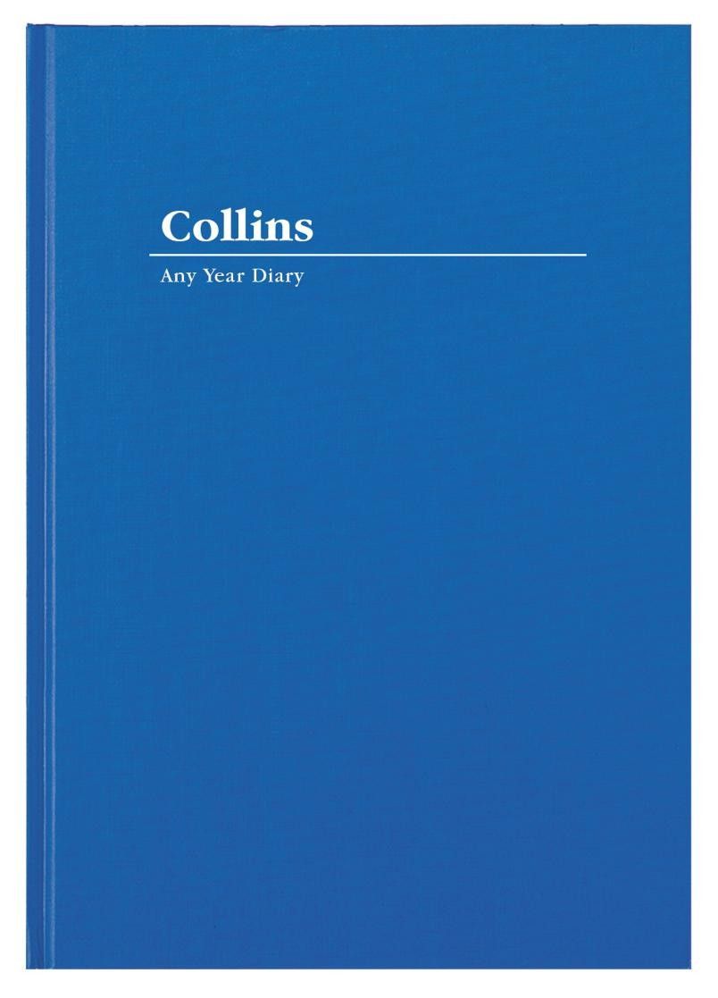 SP- DIARY ANY YEAR COLLINS A4 KINGSGROVE UNDATED WTV BLUE