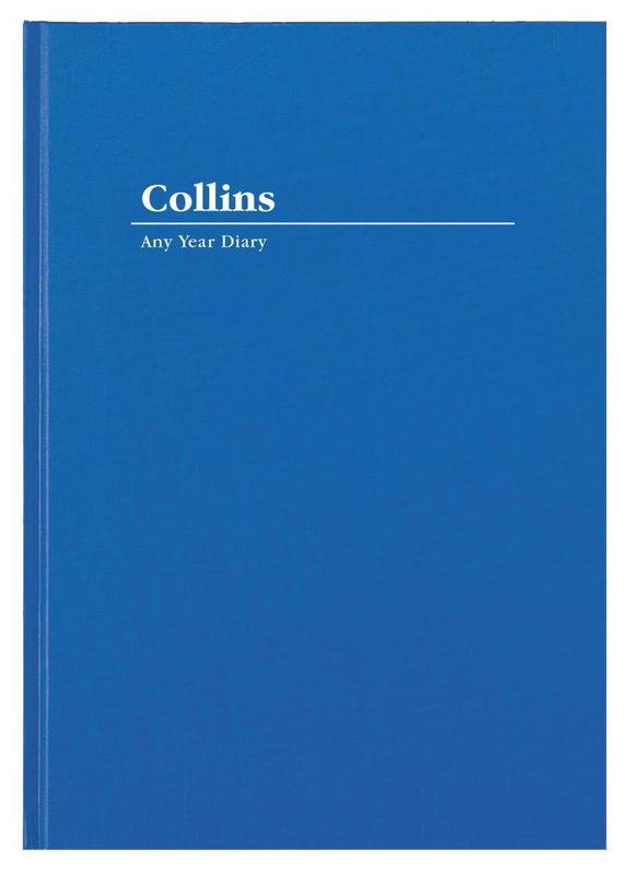 SP- DIARY ANY YEAR COLLINS A4 KINGSGROVE UNDATED WTV BLUE