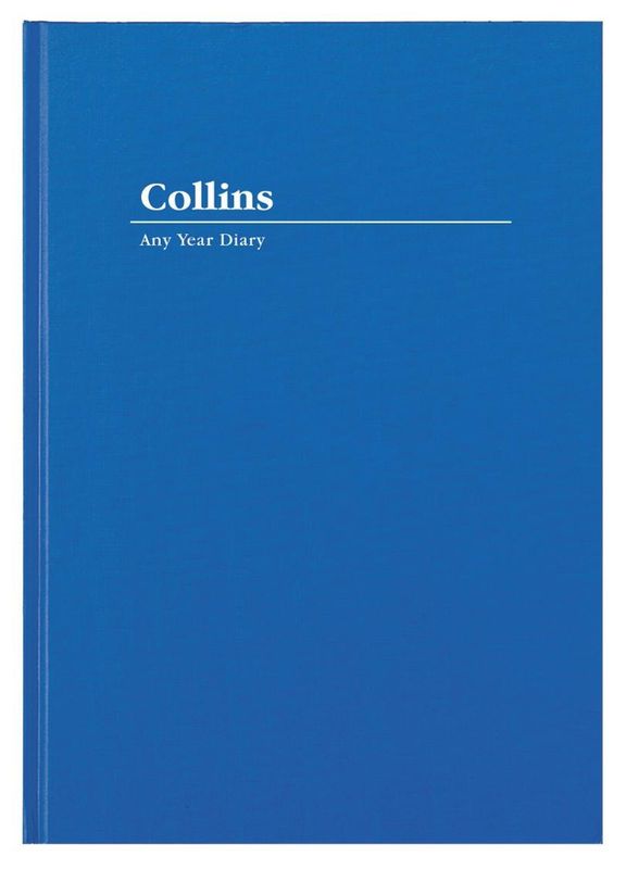 SP- DIARY ANY YEAR COLLINS A4 VANESSA DTP BLUE