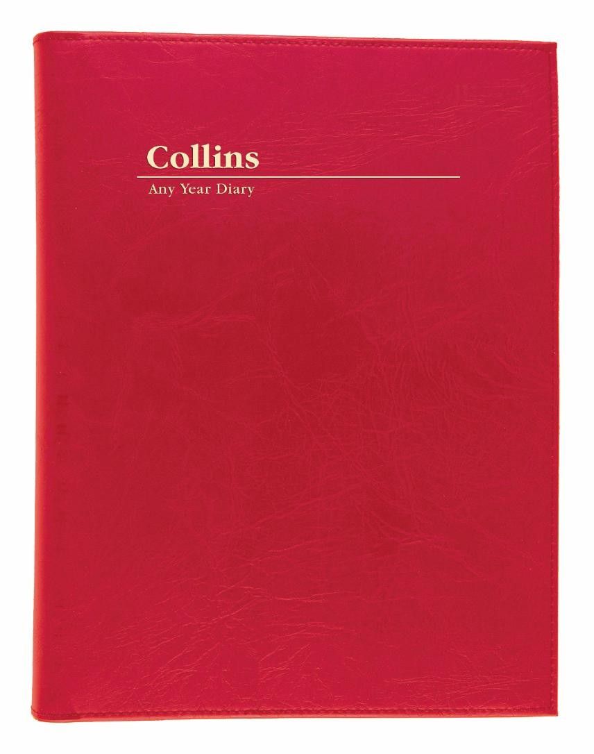 SP- DIARY ANY YEAR COLLINS A5 VANESSA DTP RED