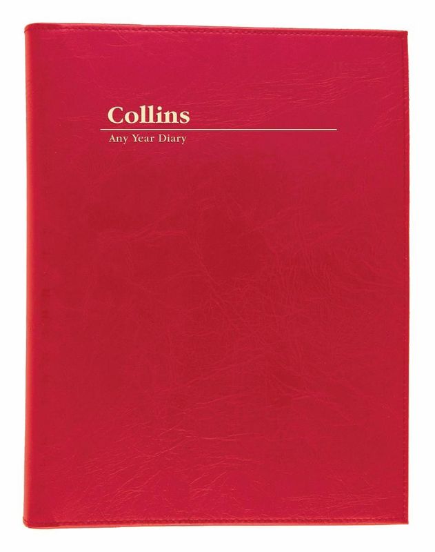 SP- DIARY ANY YEAR COLLINS A5 VANESSA DTP RED