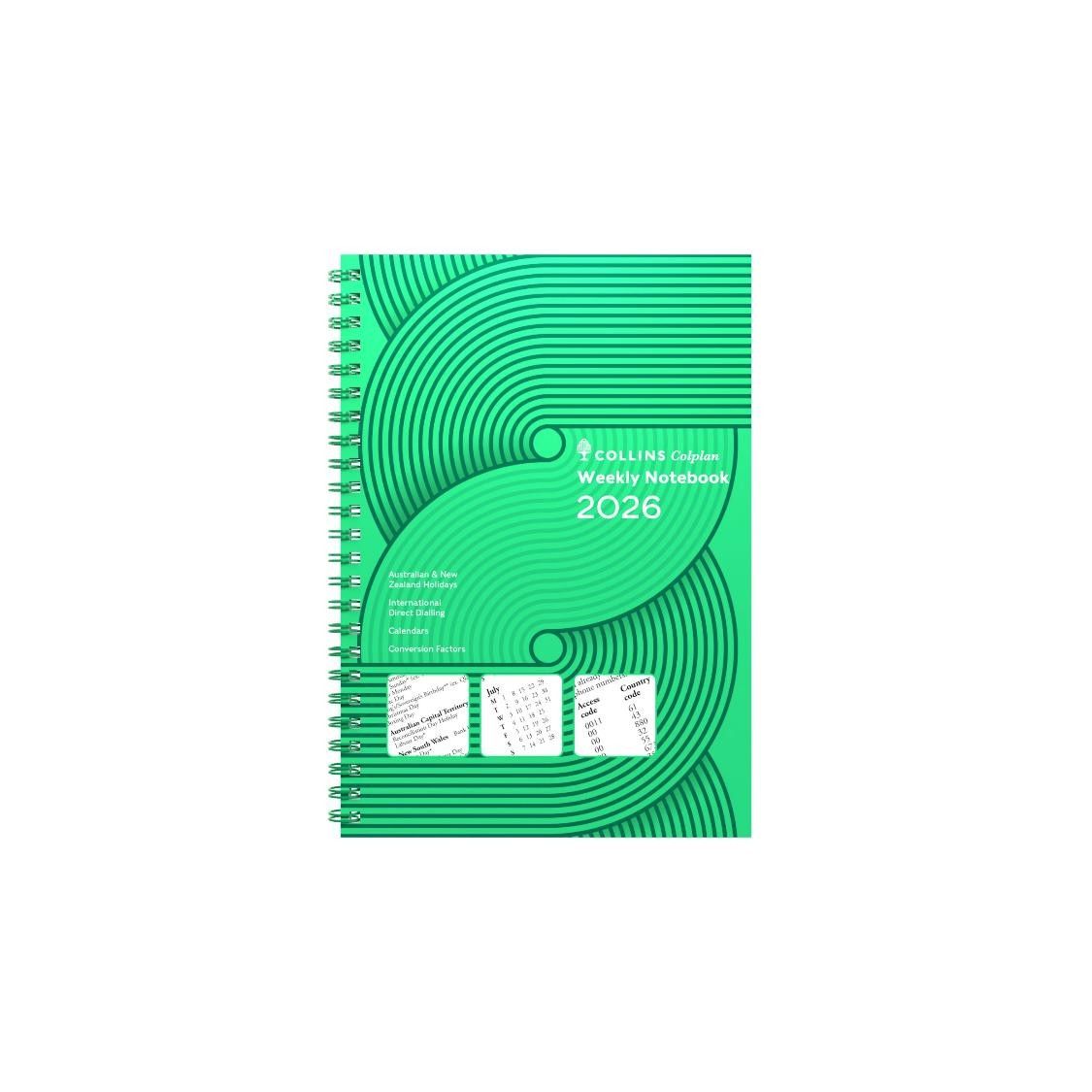 DIARY 2026 COLLINS COLPLAN A5 61.P52 WITH NOTES WTV GREEN