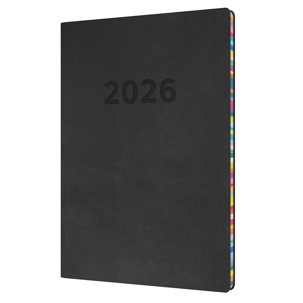 DIARY 2026 COLLINS EDGE RAINBOW A5 ED153.U96-25 WTV CHARCOAL
