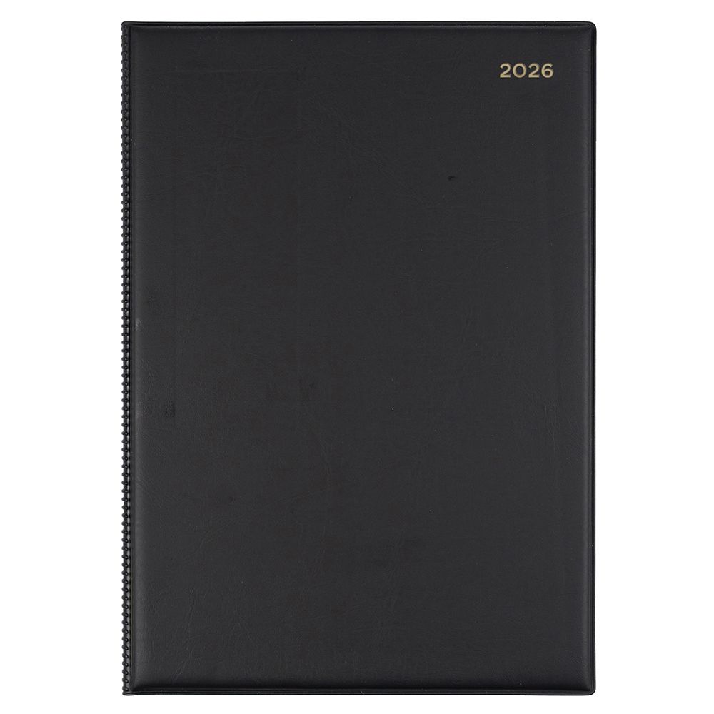 DIARY 2026 COLLINS BELMONT A4 347.V99 PVC WTV BLACK