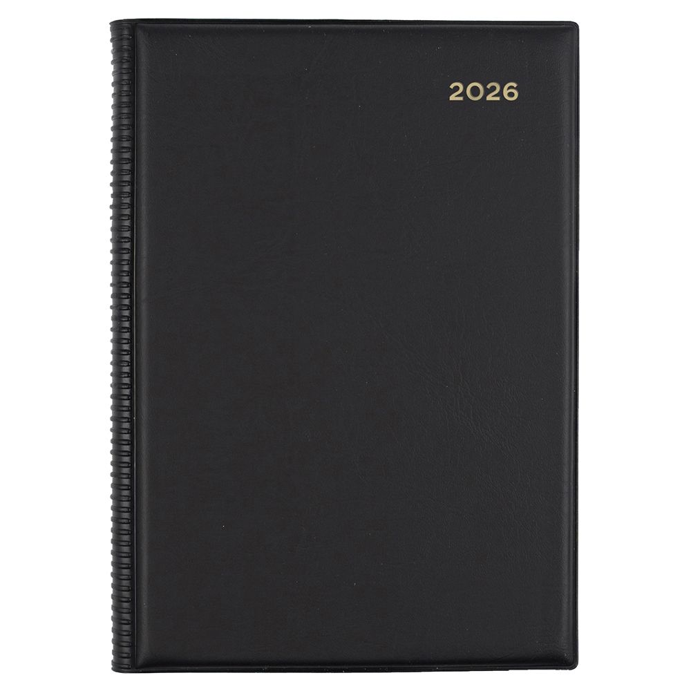 DIARY 2026 COLLINS BELMONT A5 387.V99 PVC WTV BLACK