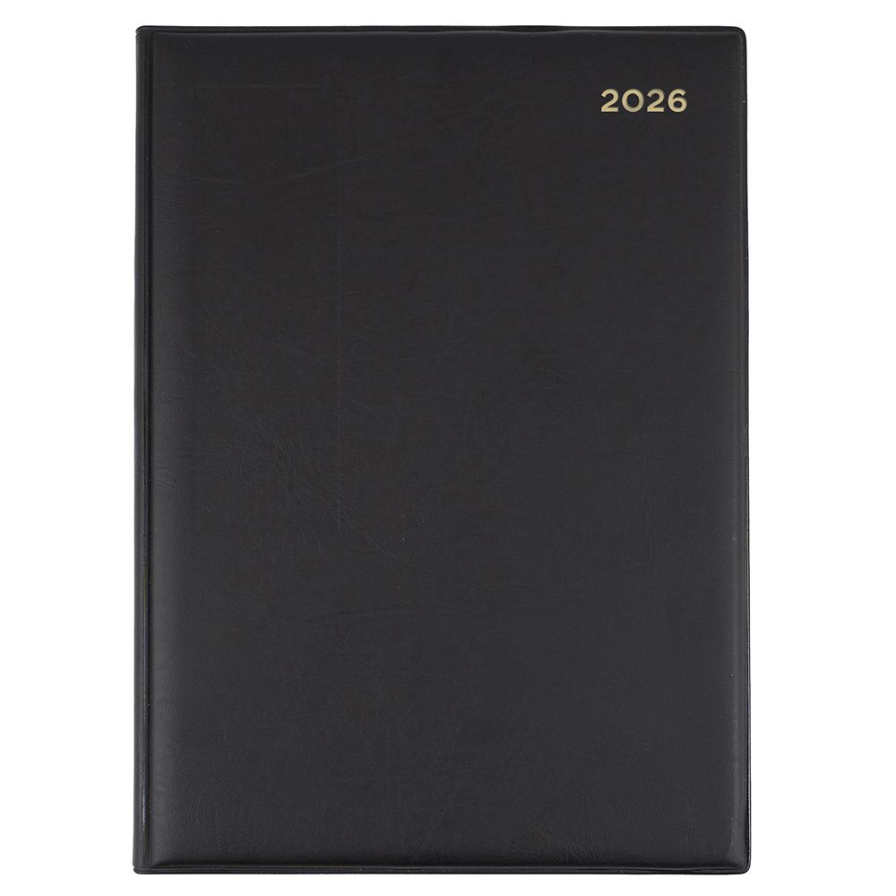 DIARY 2026 COLLINS BELMONT 190X260MM QBA47.V99 PVC MANAGER WTV BLACK