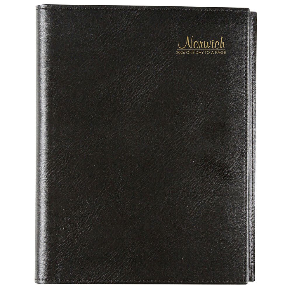 DIARY 2026 CUMBERLAND NORWICH 51S A5 PVC SPIRAL 1DTP BLACK